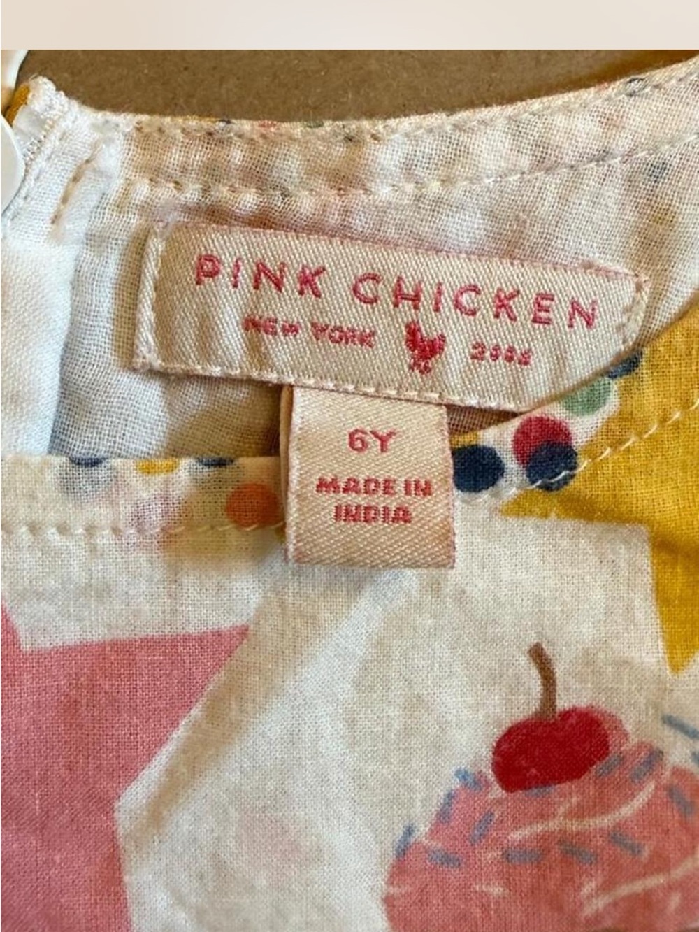Pink Chicken Girls Birthday Cake Cupcake Party Dress Size 6Y - Picture 6 of 9